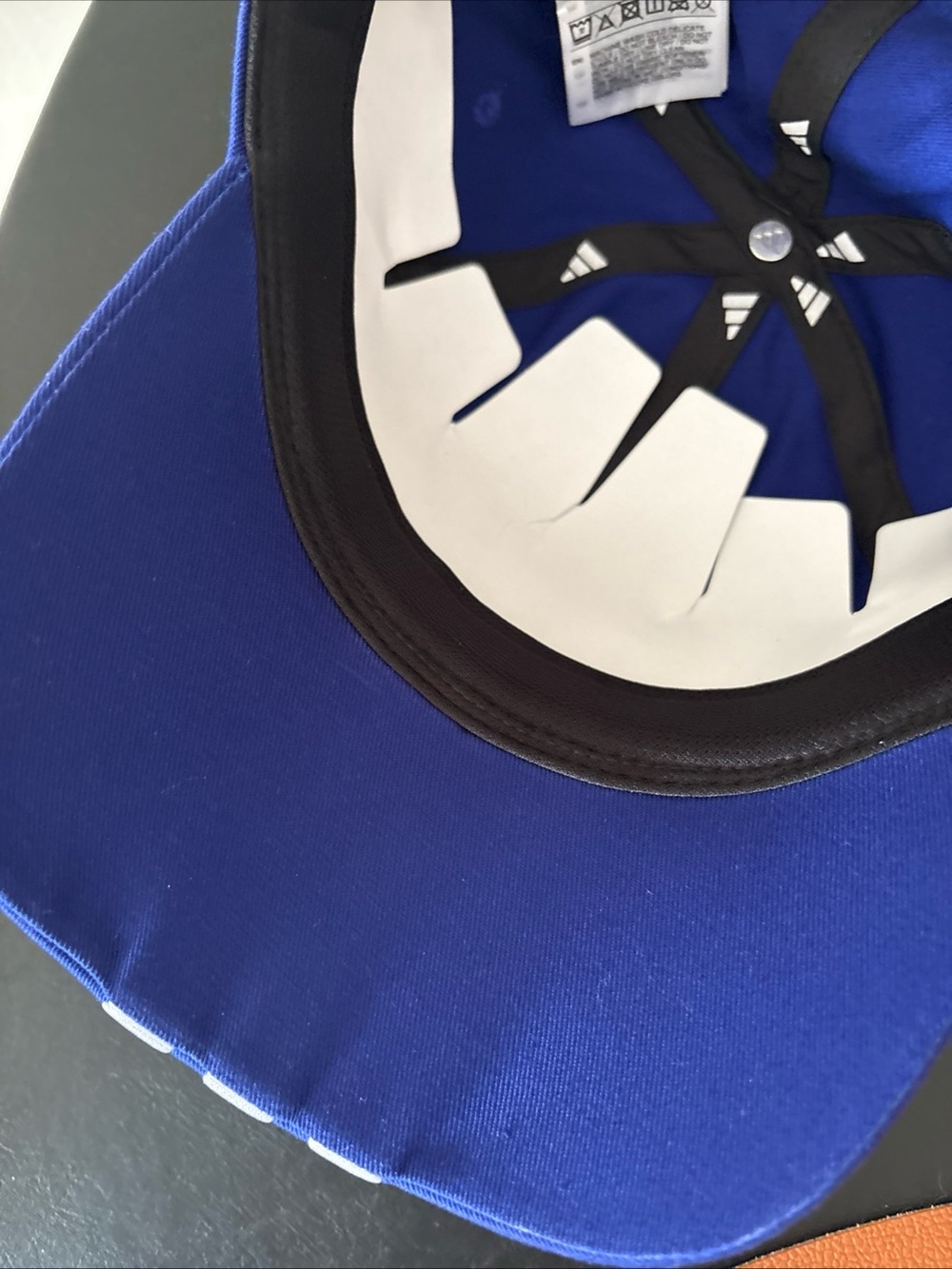 Adult OS Adidas Japan JFA Crest Blue Cap FIFA federation White Stripes - Picture 9 of 9